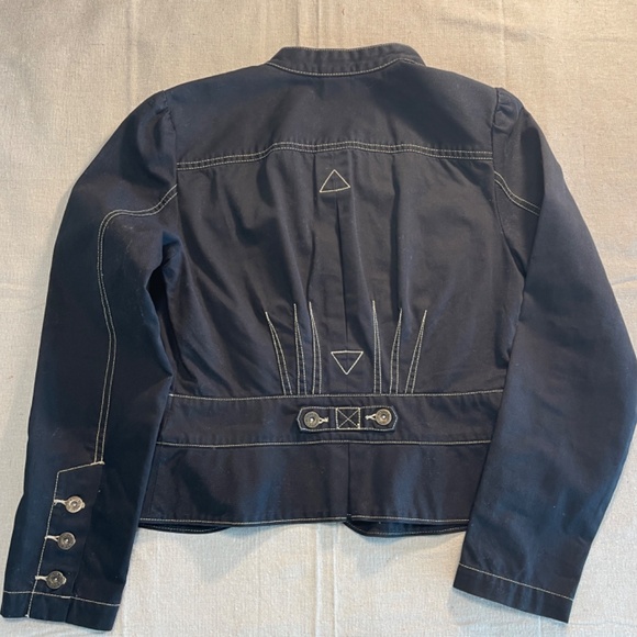 Faded Glory 80's Vintage Black Jean Jacket - Picture 5 of 6